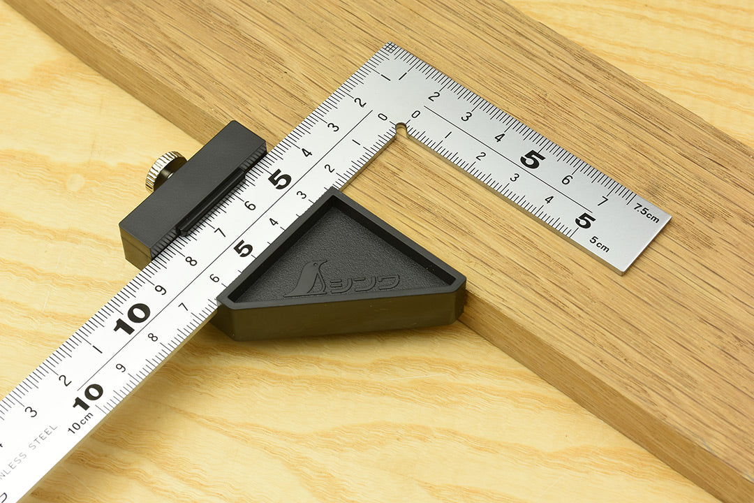 Shinwa ABS Resin Carpenter's Square Stopper for Precise Woodworking Marking