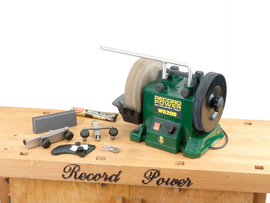 RECORD POWER WG200 Wet Grinder: Precision Sharpening Machine with Variable Speed