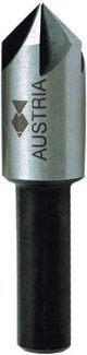 FISCH 061H HSS Countersink Bit for Wood & Metal Deburring, Cylindrical Shank