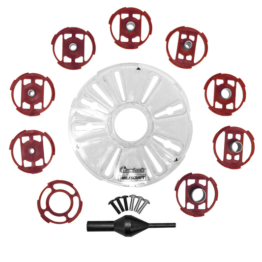 Milescraft TurnLock BasePlate and Bushing Set (Metric) Tool-Free