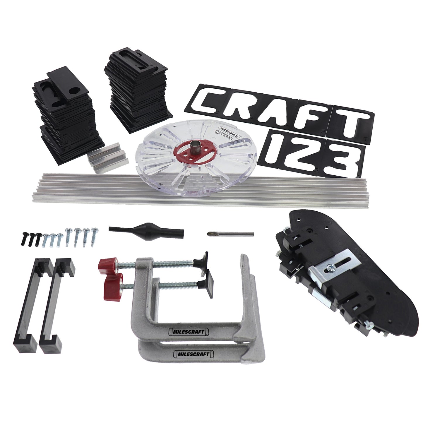 Milescraft SignCrafter™ Metric Wood Sign Router Kit with 82 Templates