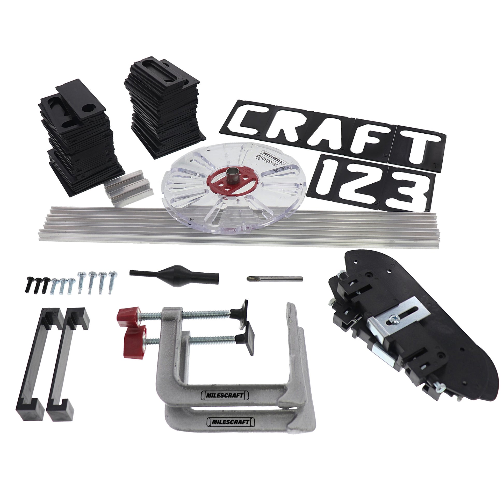 Milescraft SignCrafter™ Metric Wood Sign Router Kit with 82 Templates