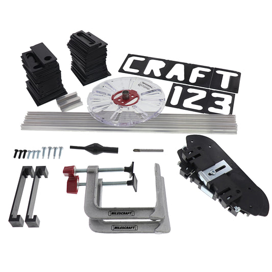 Milescraft SignCrafter™ Metric Wood Sign Router Kit with 82 Templates