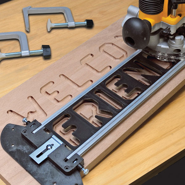 Milescraft SignCrafter™ Metric Wood Sign Router Kit with 82 Templates