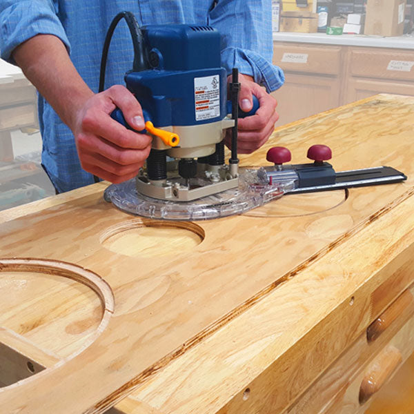 Metric CircleGuideKit Router Jig for Precise 40‑300mm Cuts