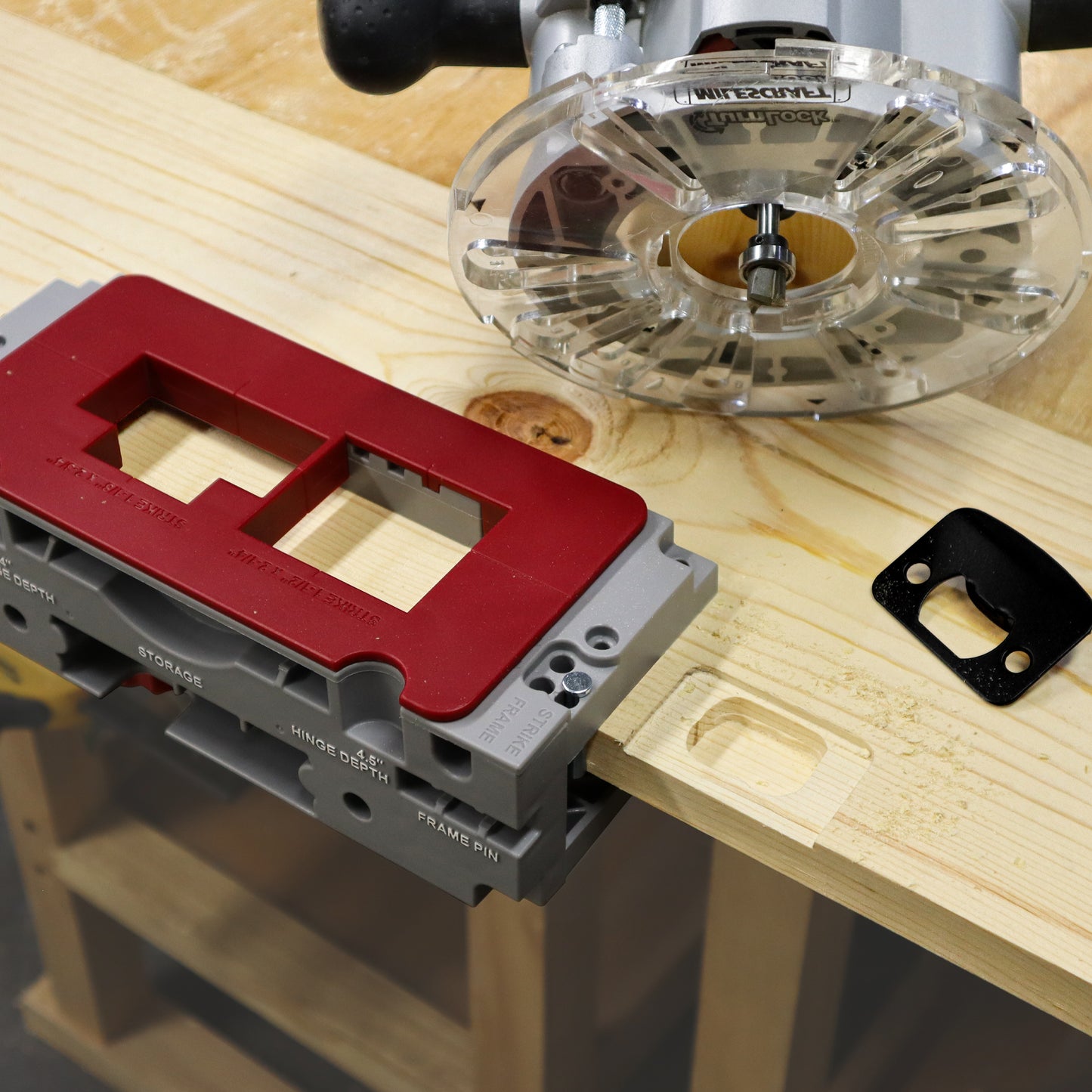 Milescraft HingeJigPLUS™ Self-Clamping Door Hinge & Latch Jig with PinDoctor