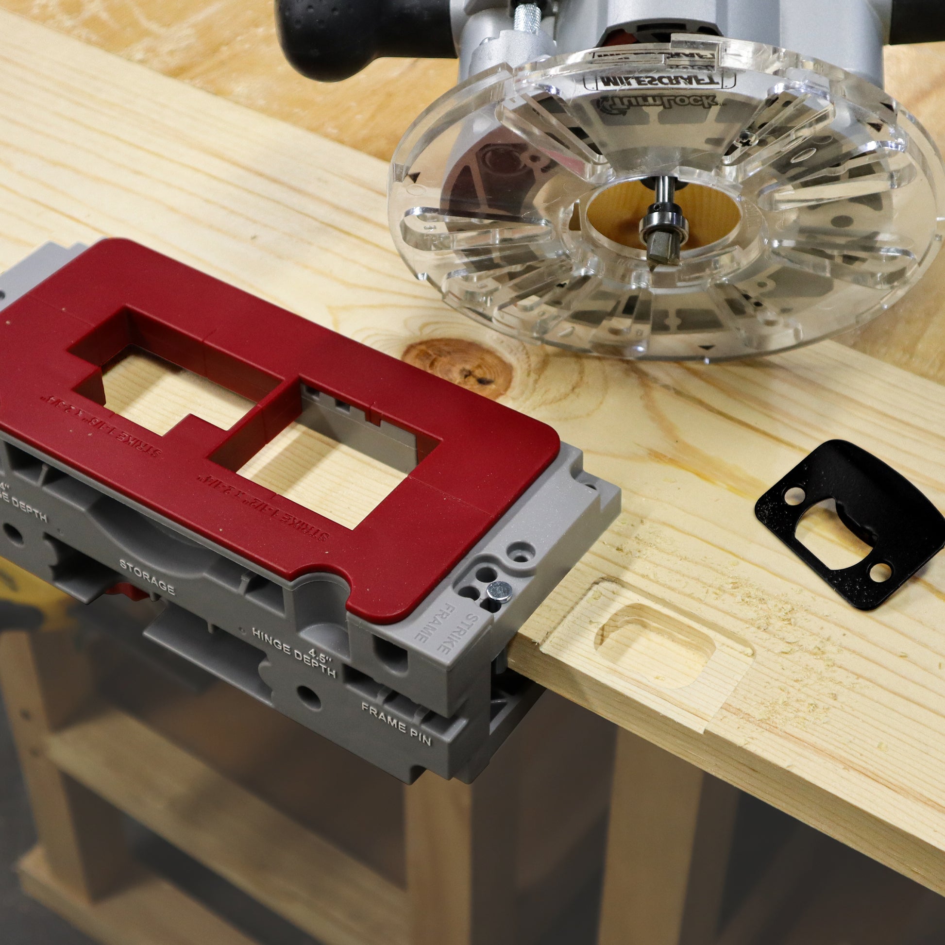 Milescraft HingeJigPLUS™ Self-Clamping Door Hinge & Latch Jig with PinDoctor