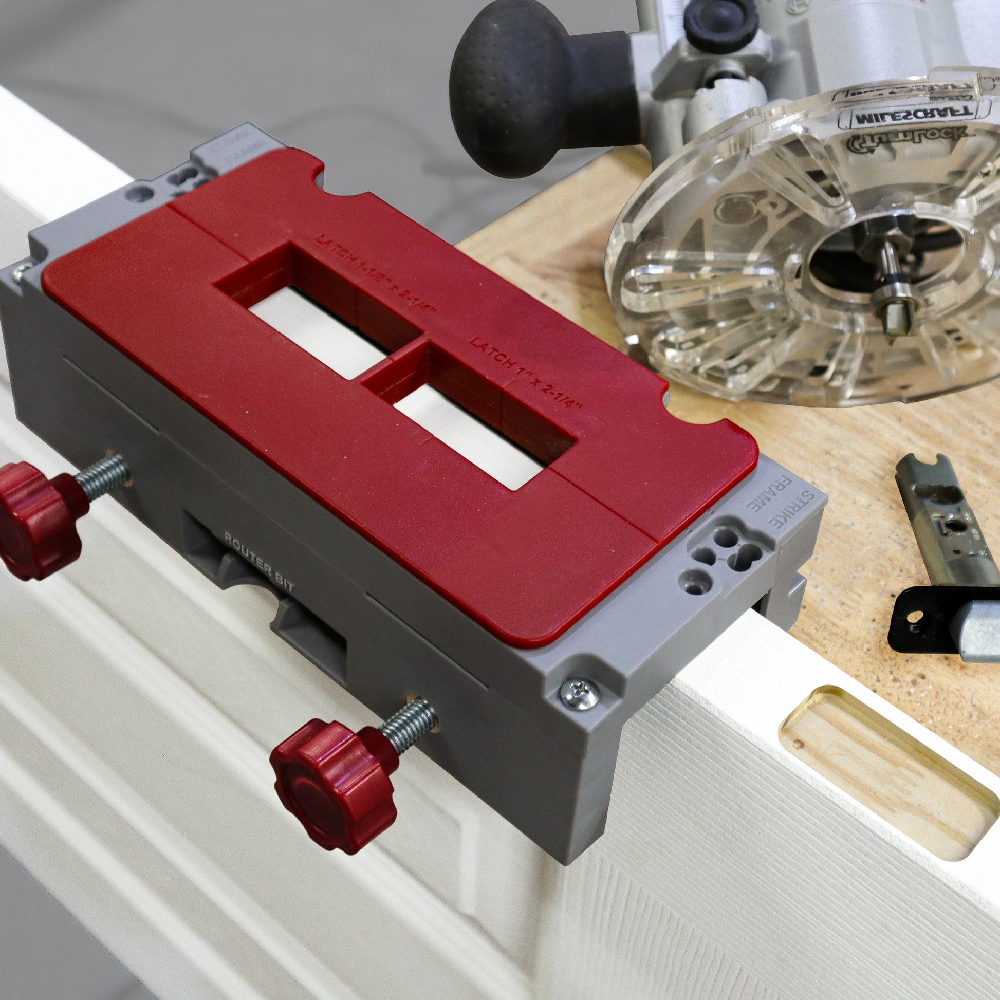 Milescraft HingeJigPLUS™ Self-Clamping Door Hinge & Latch Jig with PinDoctor