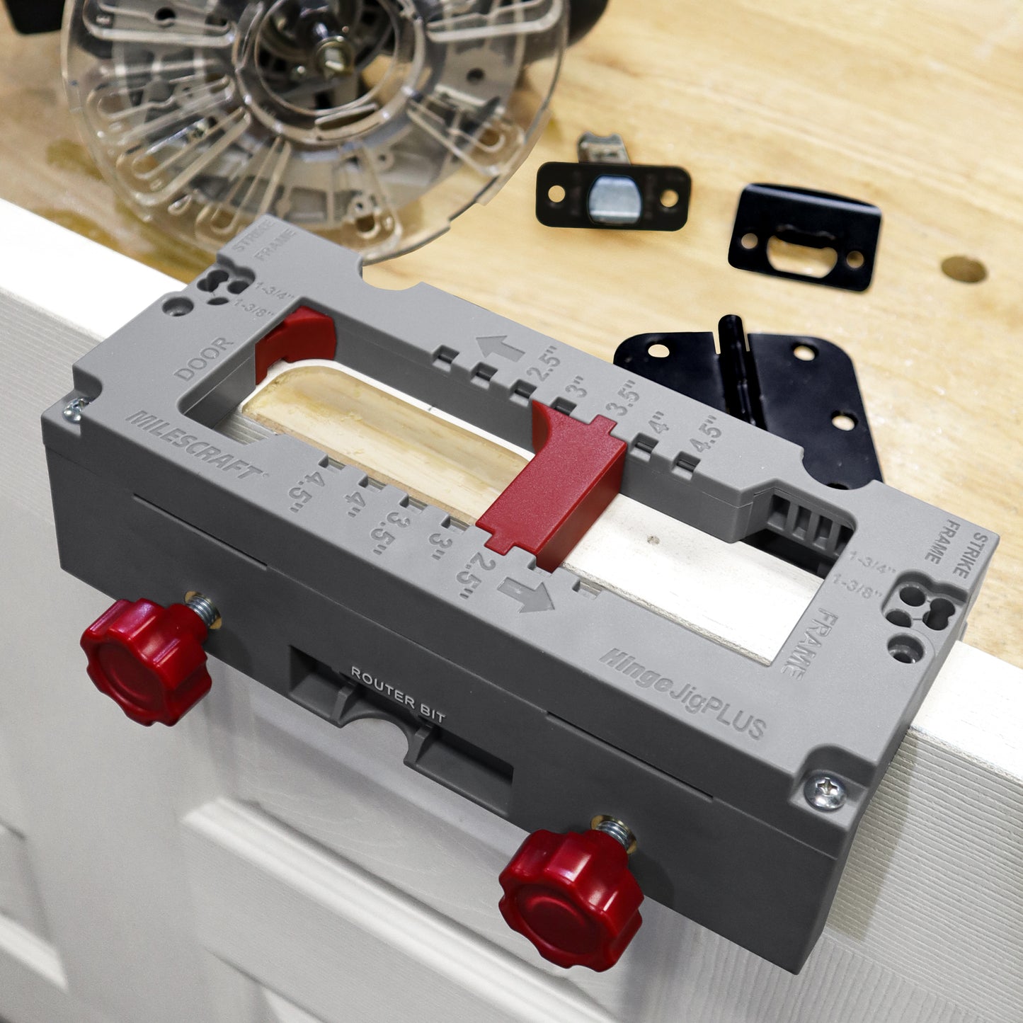 Milescraft HingeJigPLUS™ Self-Clamping Door Hinge & Latch Jig with PinDoctor