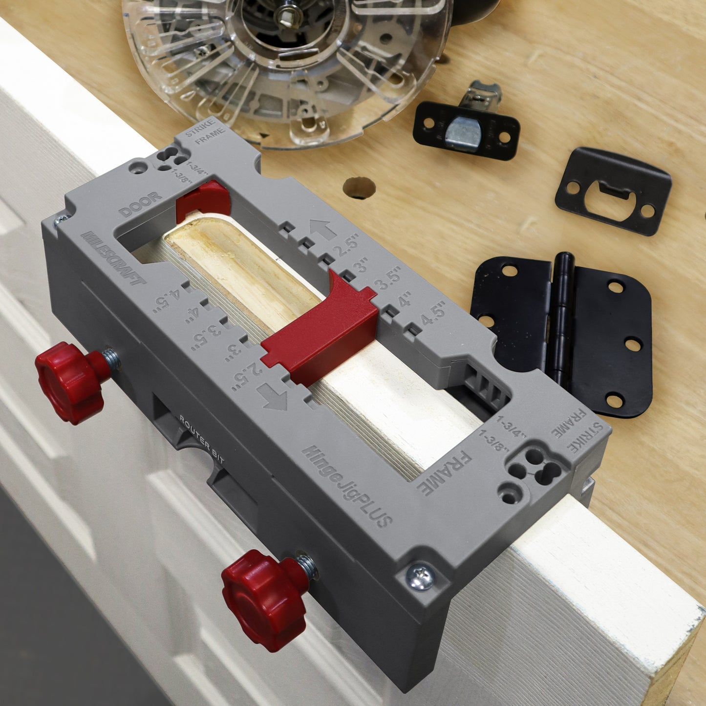 Milescraft HingeJigPLUS™ Self-Clamping Door Hinge & Latch Jig with PinDoctor