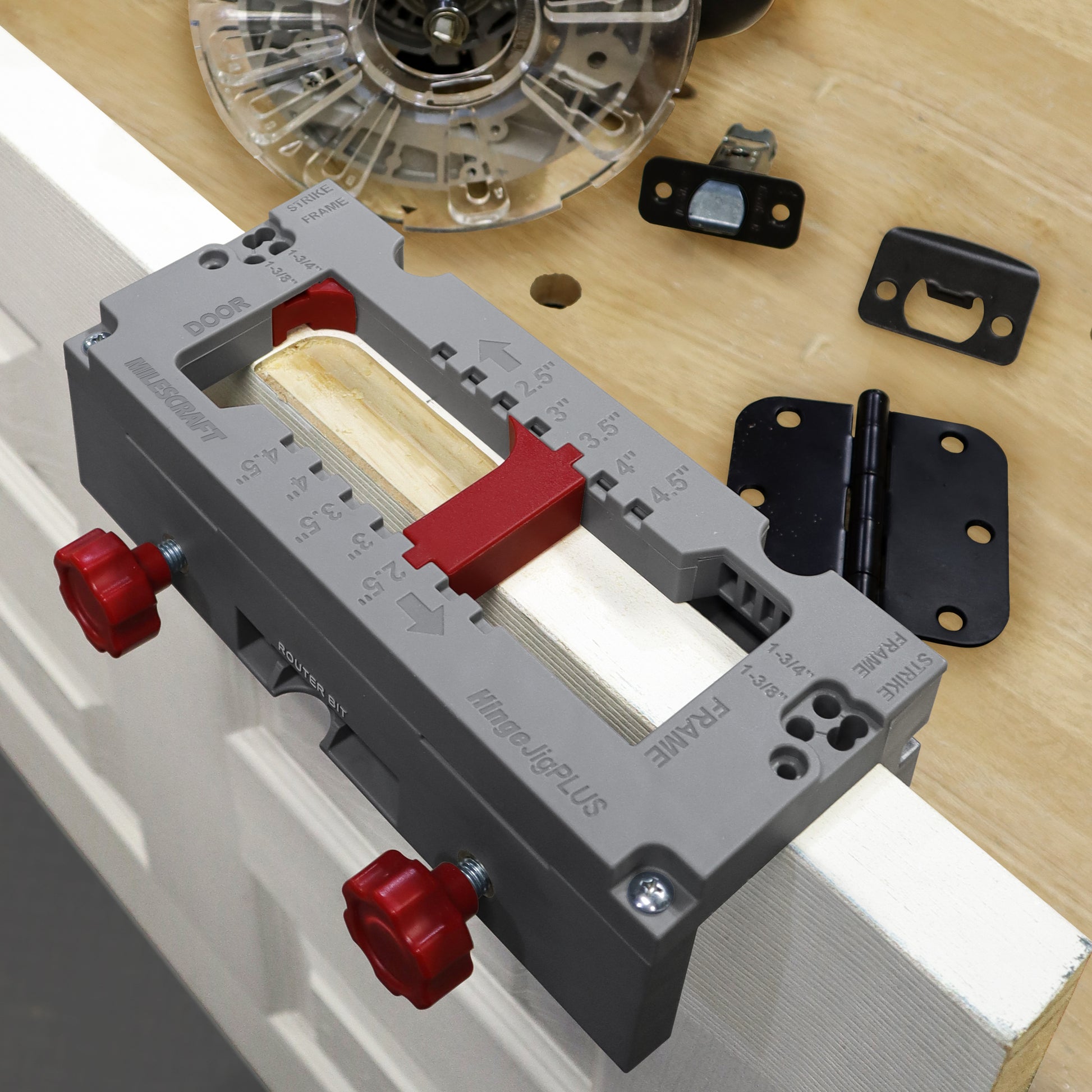 Milescraft HingeJigPLUS™ Self-Clamping Door Hinge & Latch Jig with PinDoctor