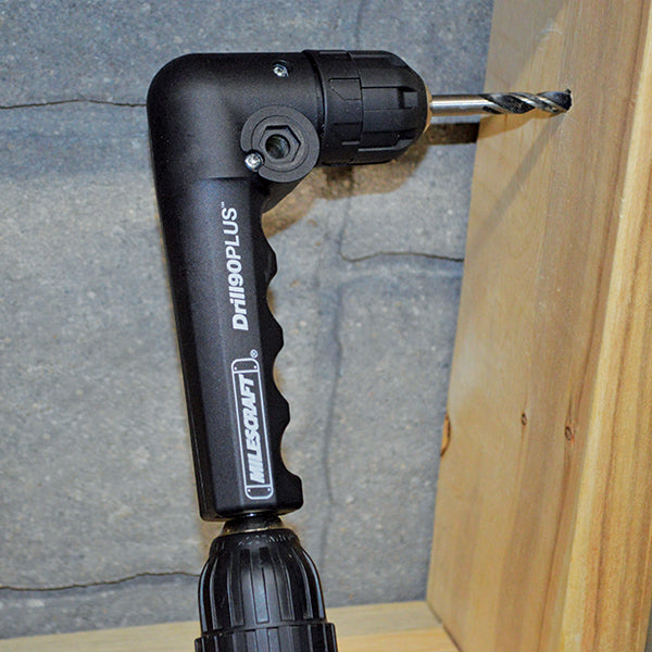 Milescraft Drill90PLUS Right Angle Drill Attachment 4‑inch Reach