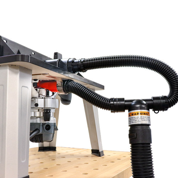 Milescraft DustRouter™-Dual-Channel Router Table Dust Collector for Woodworking Projects