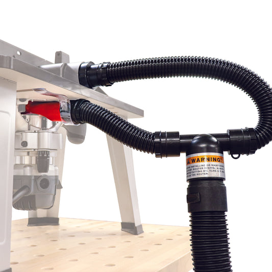Milescraft DustRouter™-Dual-Channel Router Table Dust Collector for Woodworking Projects