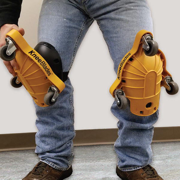KneeBlades® 360° Rolling Knee Pads, Gel Cushion & 3-Caster Design
