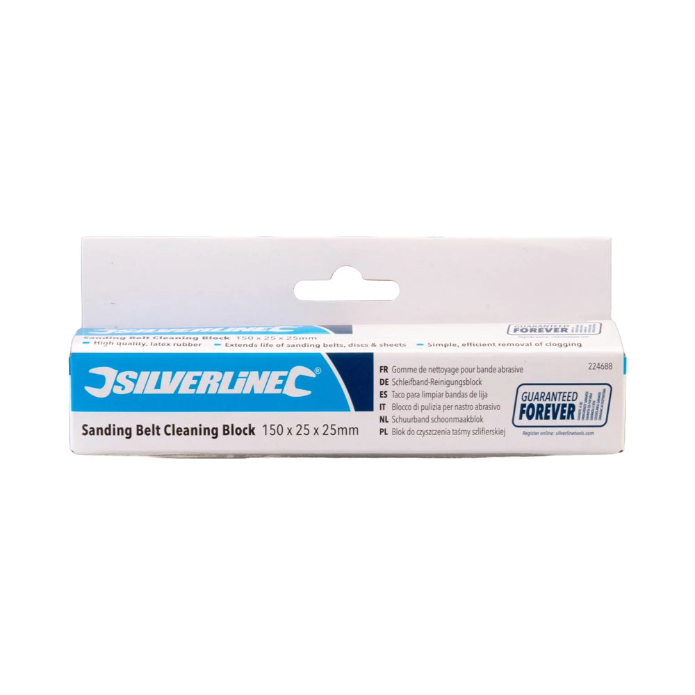 Silverline Premium Latex Rubber Sanding Belt Cleaning Block for Grinder Disc Life