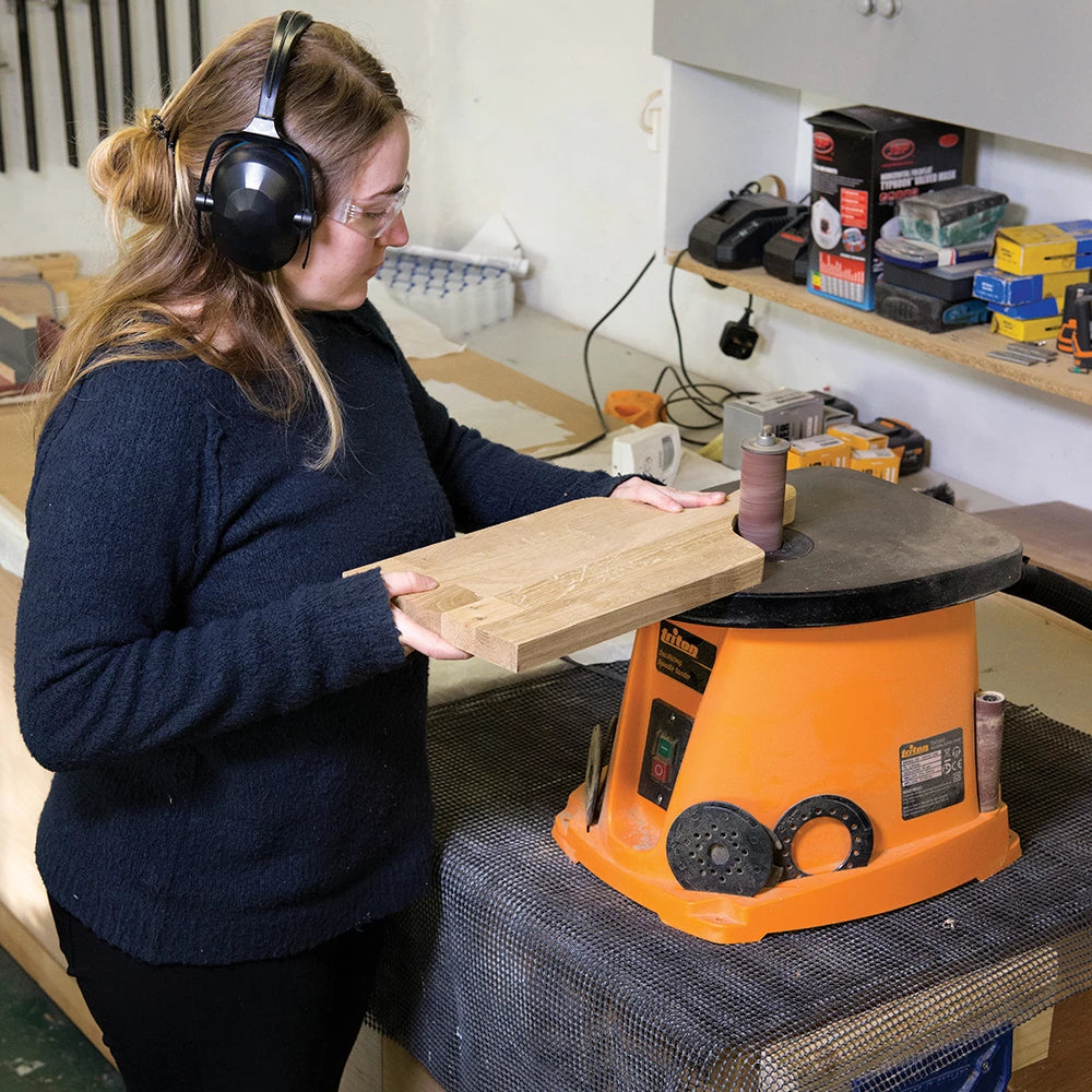 Triton 450W Oscillating Spindle Sander for Precision Woodworking & Finishing