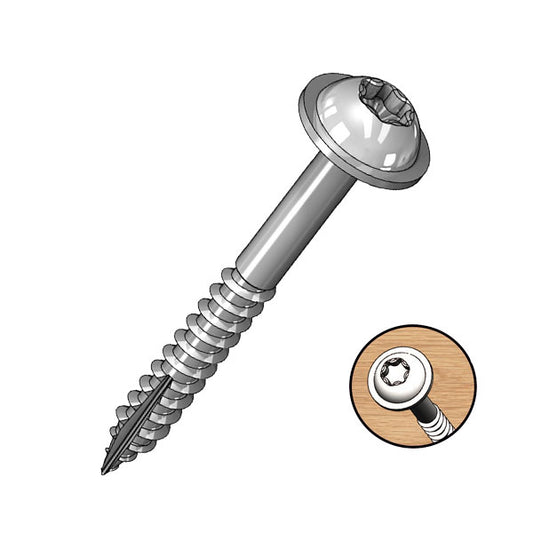 Milescraft 1.25-inch Fine Pocket Screws, T20 Star Drive, 1000 Count