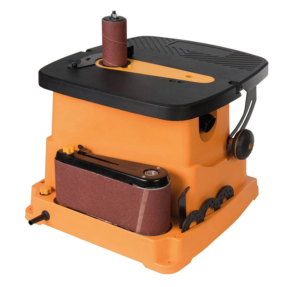 Powerful Triton 450W Oscillating Spindle & Belt Sander for Precision Woodworking