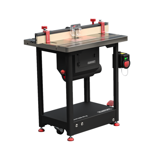 Harvey COMPASS Router Table System – Cast Iron Table, Dual‑Fine Fence