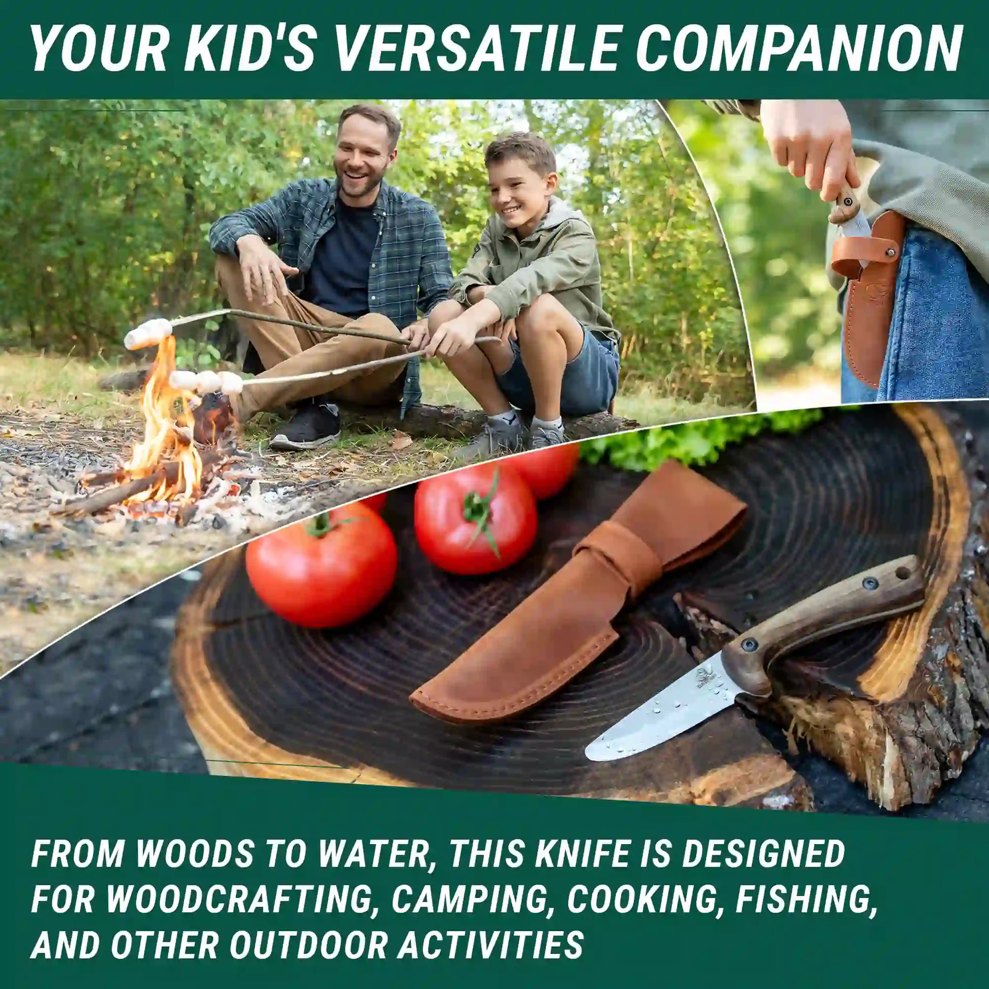 BSH Kid Safe Outdoor Knife with Walnut Handle