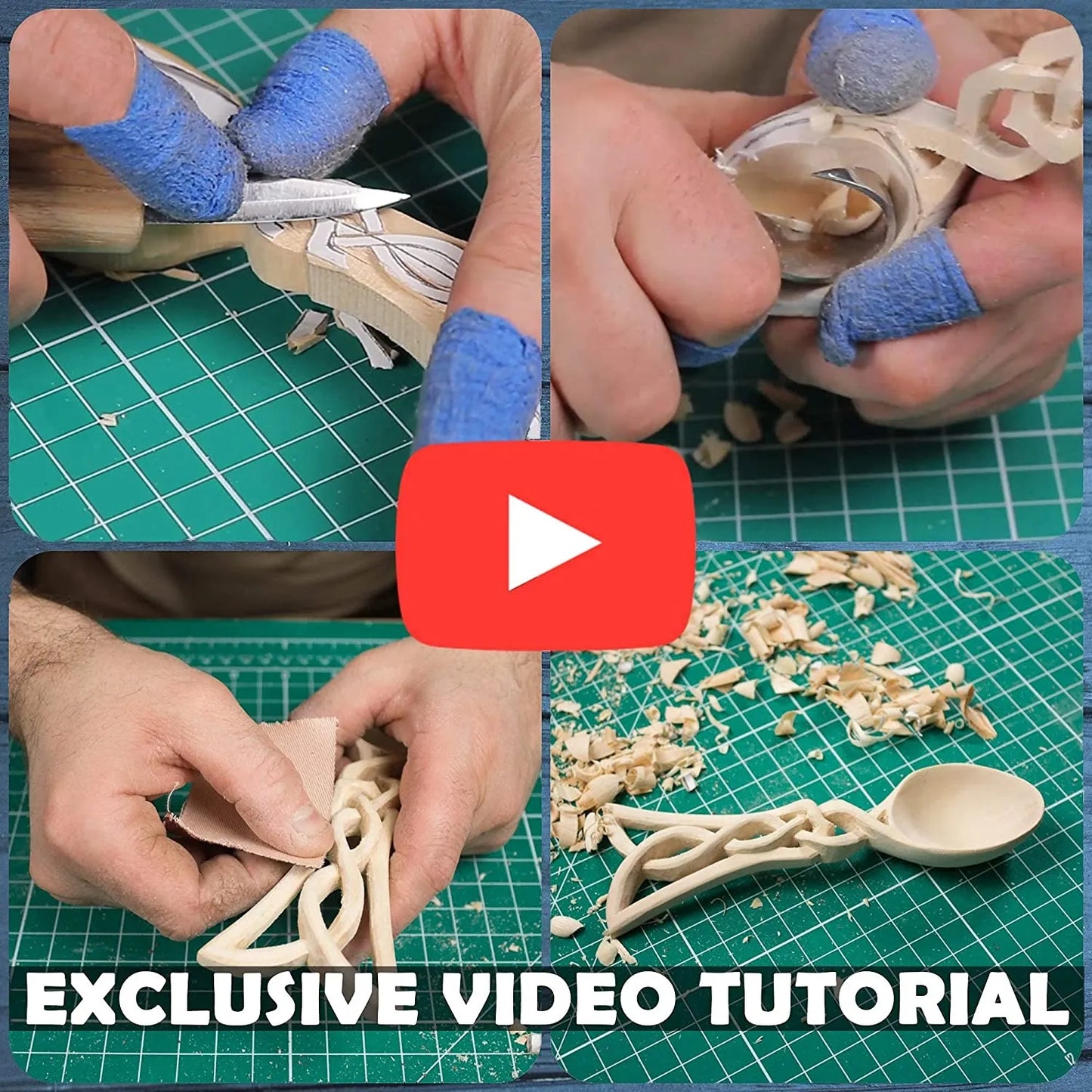 DIY04 Celtic Spoon Carving Kit Complete Starter Whittling Set