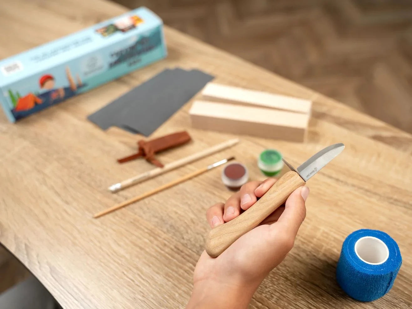 DIY08 Spruce Tree Carving Kit – Kids Wood Whittling Set
