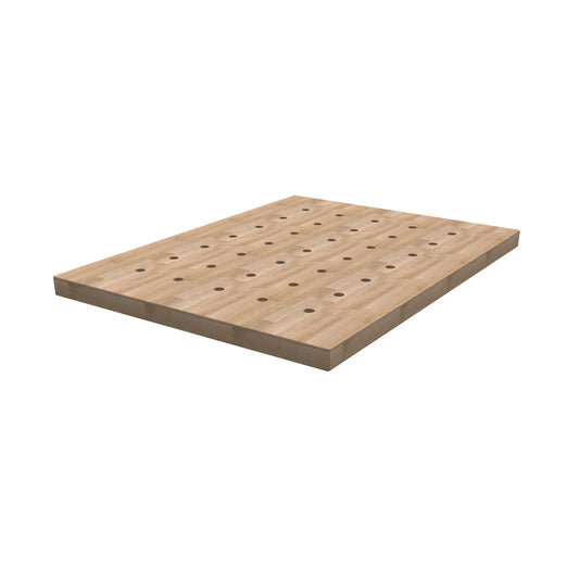 Kreg Durable Hardwood Workbench Top: 610x813mm Butcher Block with 19mm Dog Holes