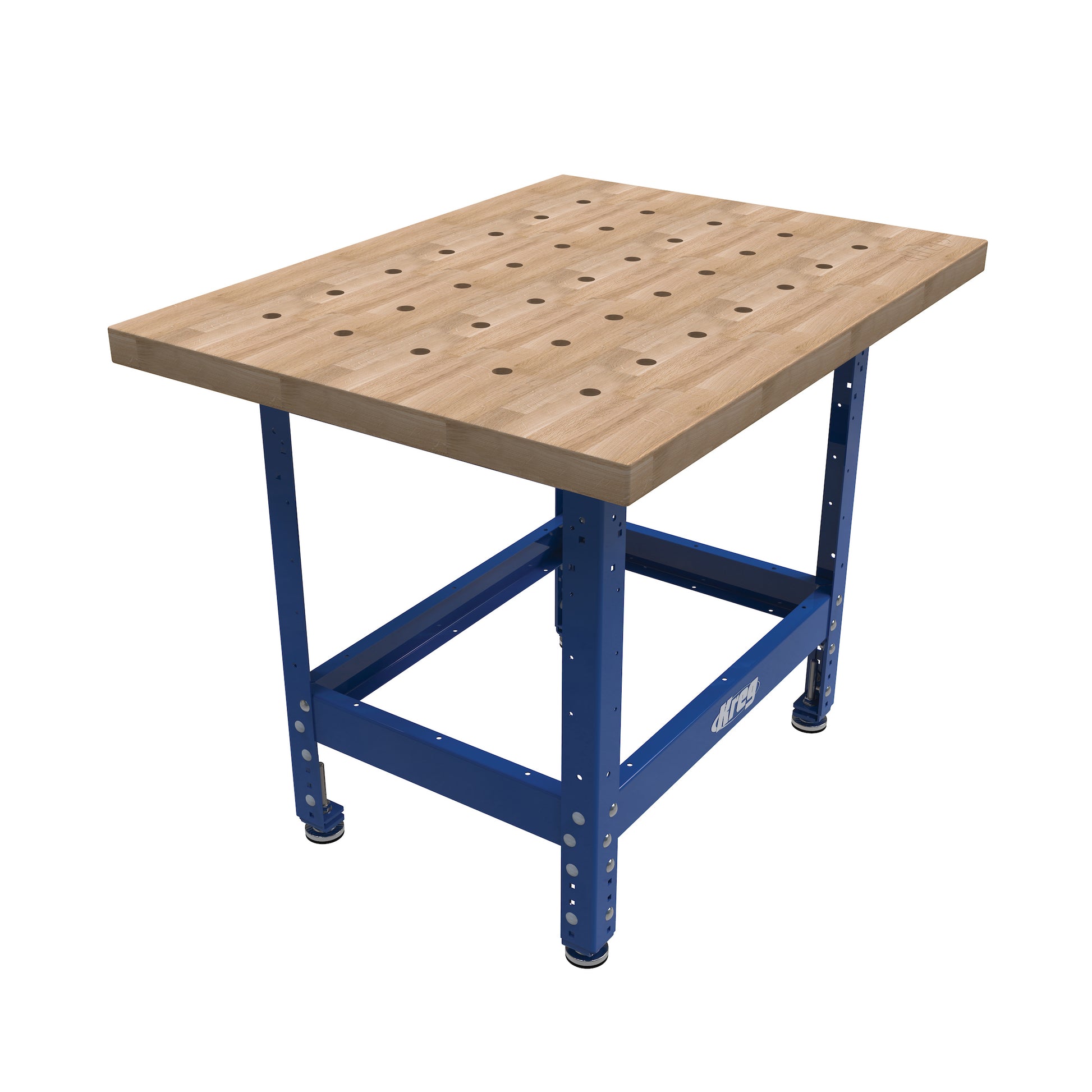 Kreg Durable Hardwood Workbench Top: 610x813mm Butcher Block with 19mm Dog Holes