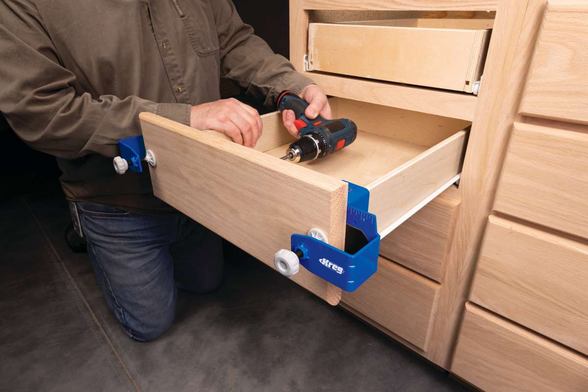Kreg Precision Drawer Front Mounting Tool for Easy Cabinet Installation
