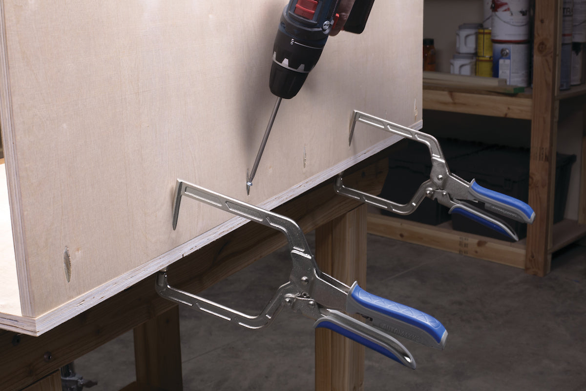 Kreg Automaxx 90° Self-Adjusting Pocket-Hole Clamp for Fast Woodworking Assembly