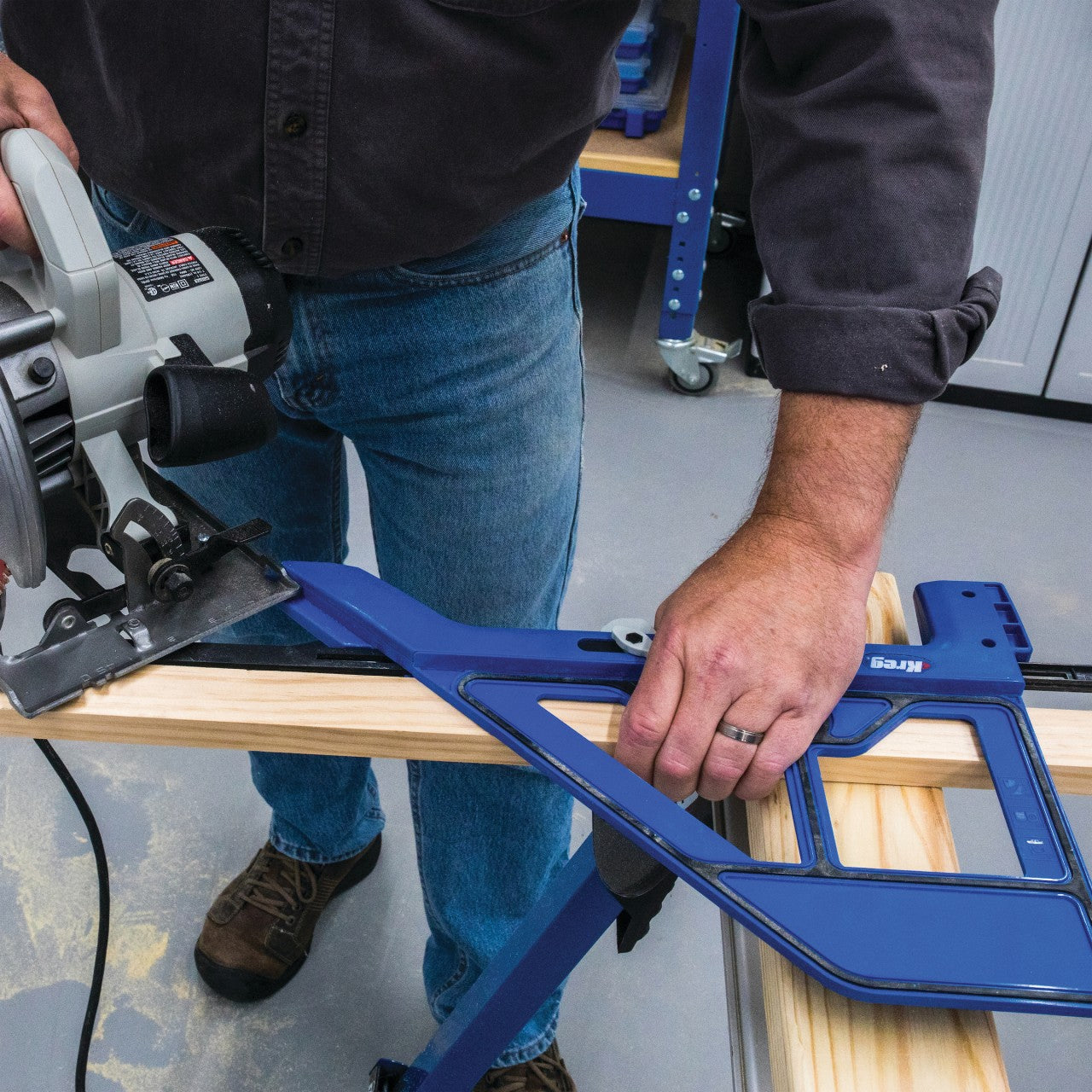 Kreg Portable Crosscut Circular Saw Guide for Precise Miter Cuts Woodworking