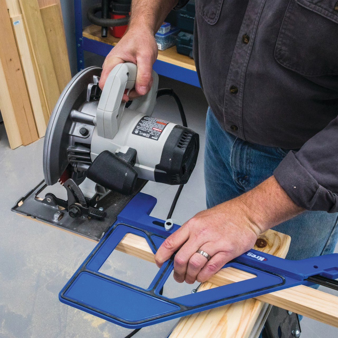 Kreg Portable Crosscut Circular Saw Guide for Precise Miter Cuts Woodworking