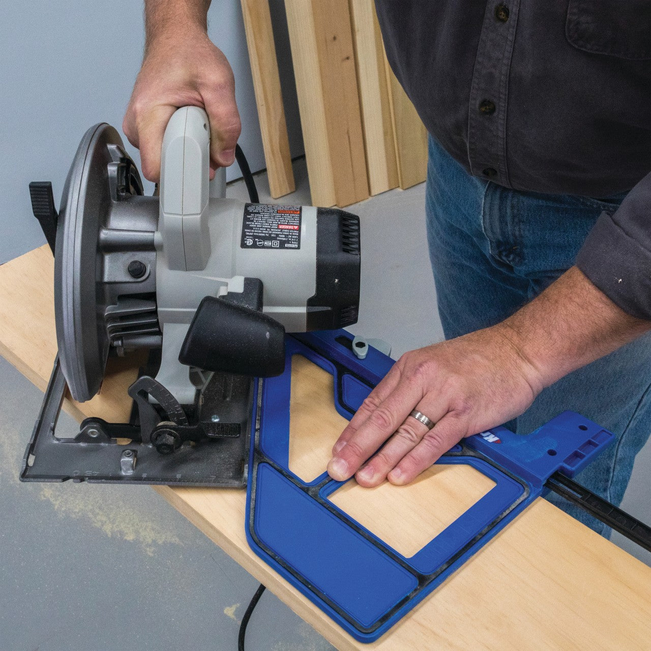 Kreg Portable Crosscut Circular Saw Guide for Precise Miter Cuts Woodworking