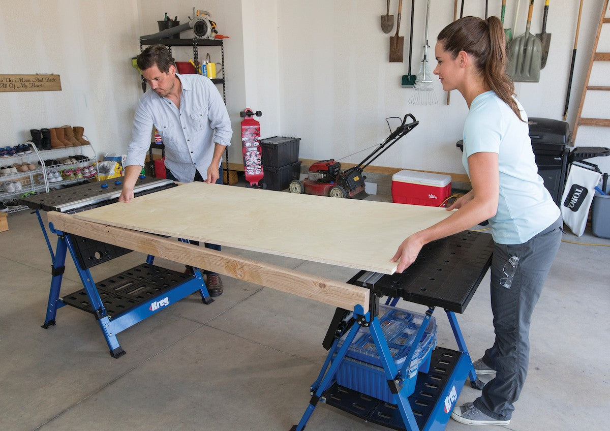Kreg Mobile Project Center: Portable Workbench, Sawhorse, Clamping Station with Storage