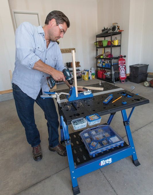 Kreg Mobile Project Center: Portable Workbench, Sawhorse, Clamping Station with Storage