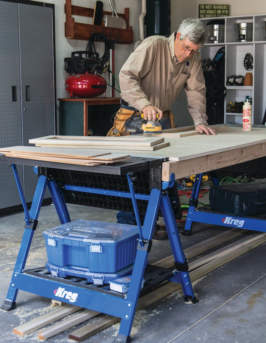 Kreg Mobile Project Center: Portable Workbench, Sawhorse, Clamping Station with Storage