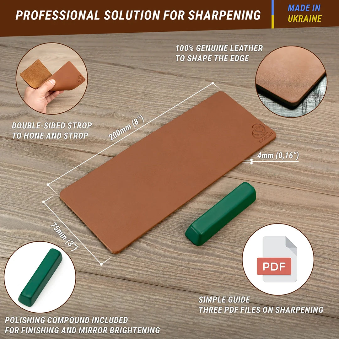 BeaverCraft LS2P1 Double‑Sided Leather Strop