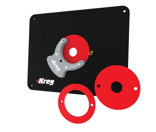 Kreg Precision Router Table Insert Plate: Predrilled, Durable, Bayonet Lock Rings