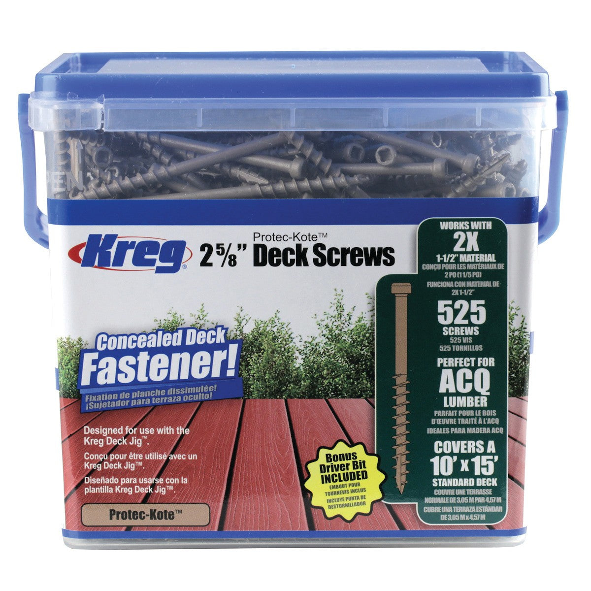 Kreg Protec-Kote 67mm Deck Screws - Premium Corrosion-Resistant Outdoor Fasteners