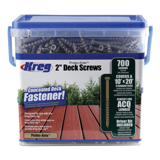 Kreg Protec-Kote Premium 51mm Deck Screws: Corrosion-Resistant Wood Fasteners for Outdoor Projects