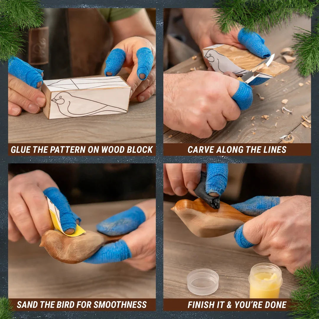 BeaverCraft DIY Comfort Bird Carving Kit for All Ages