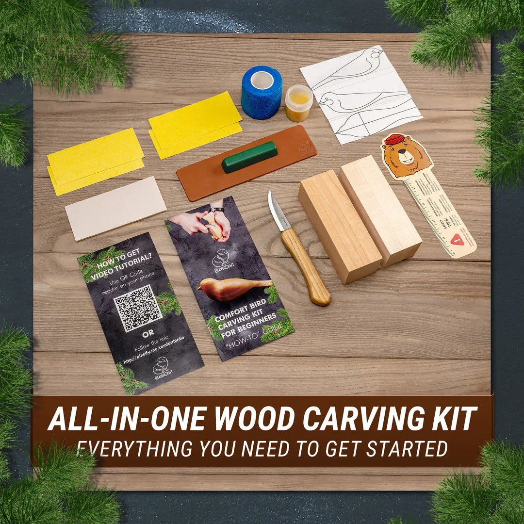 BeaverCraft DIY Comfort Bird Carving Kit for All Ages