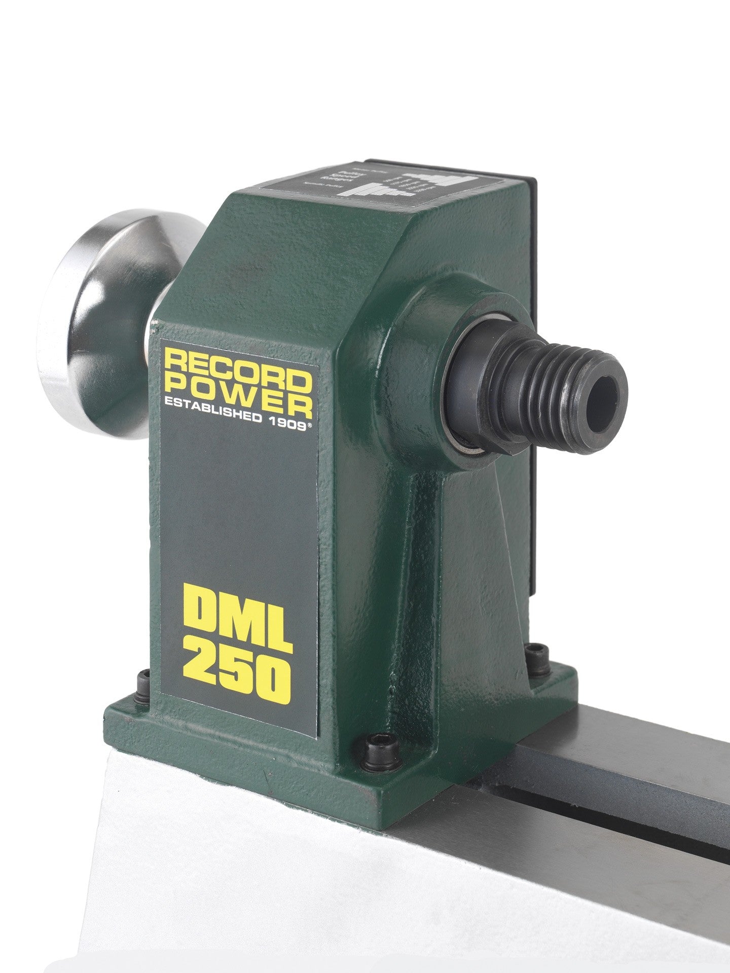 Record Power DML250 Compact Wood Lathe: Precision Desktop Turning Machine