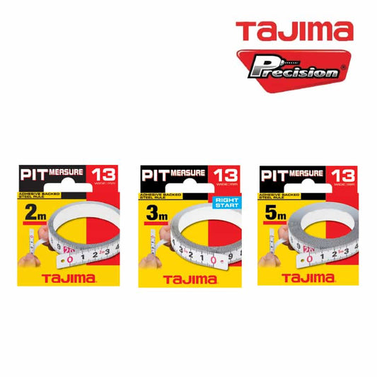 Tajima Professional Pit Measure Adhesive Tape: Durable, Reversible, Self-Adhesive Benchtop Ruler