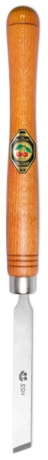 Premium HSS Woodturning Chisel with Beech Handle - Skew Double-Bevel Blade