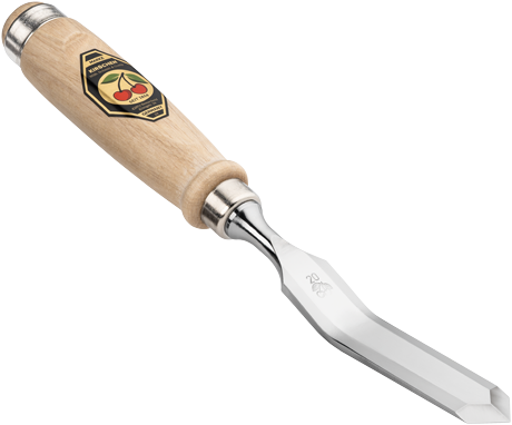 Premium Cranked Wood Chisel Pointed Edge Beech Handle Woodworking Tool