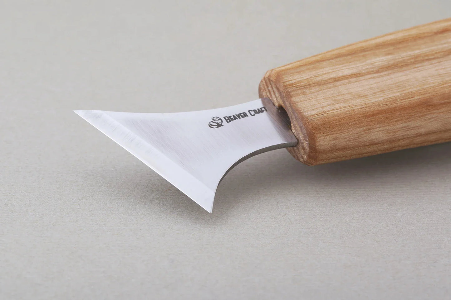 C10 Geometric Chip Carving Knife with Ashwood Handle