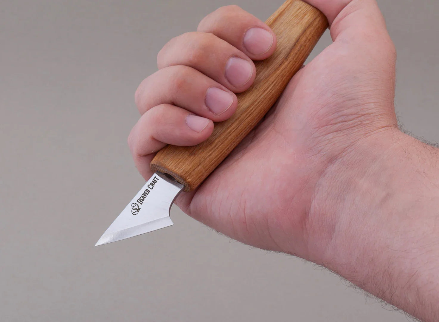 BeaverCraft C11 High-Carbon Steel Chip Carving Knife for Geometric Woodwork