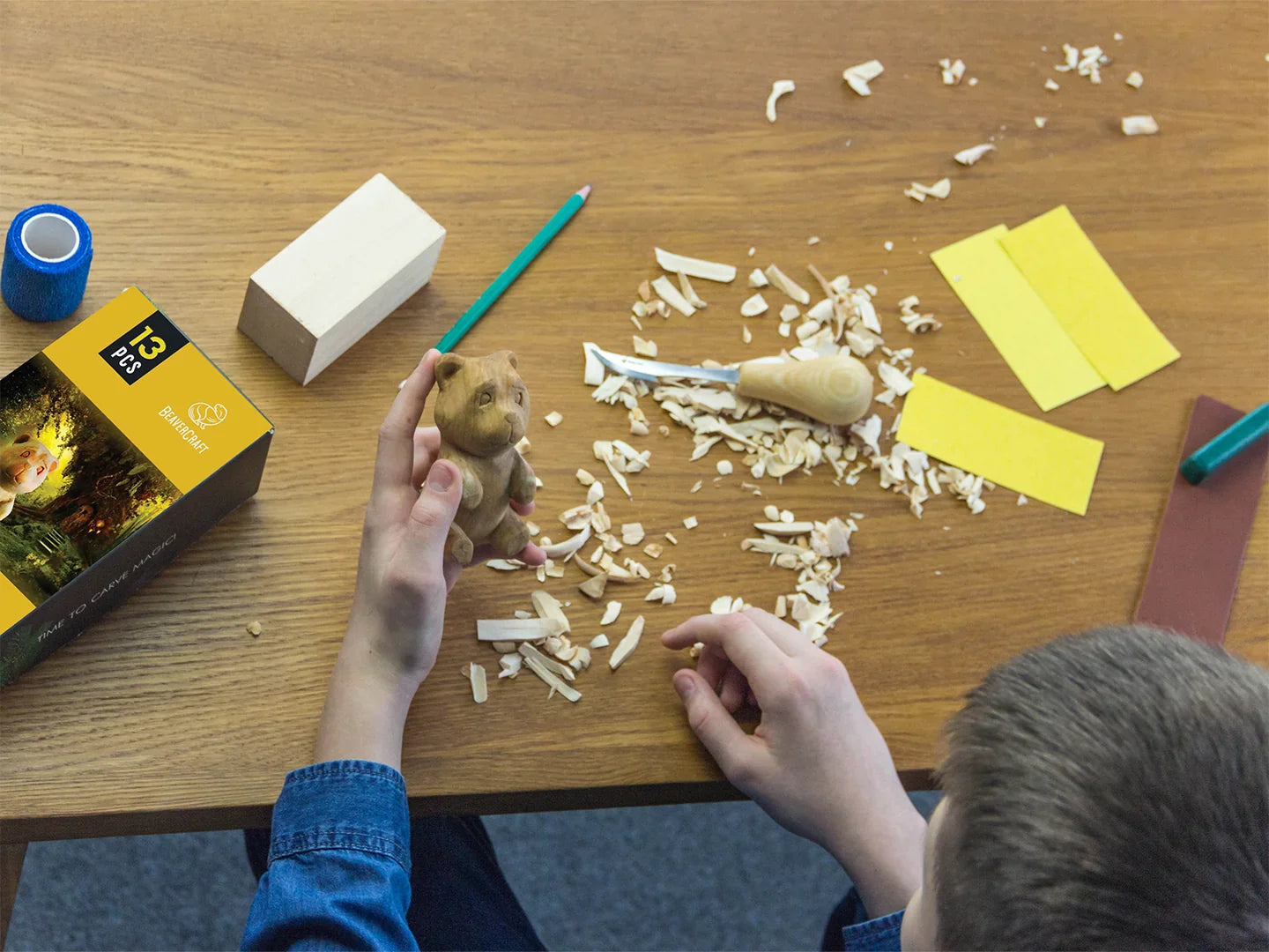 DIY Bear Carving Kit – Complete Beginner Whittling Set